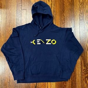 KENZO Embroidered logo fleece lined Blue-Holiday Sale